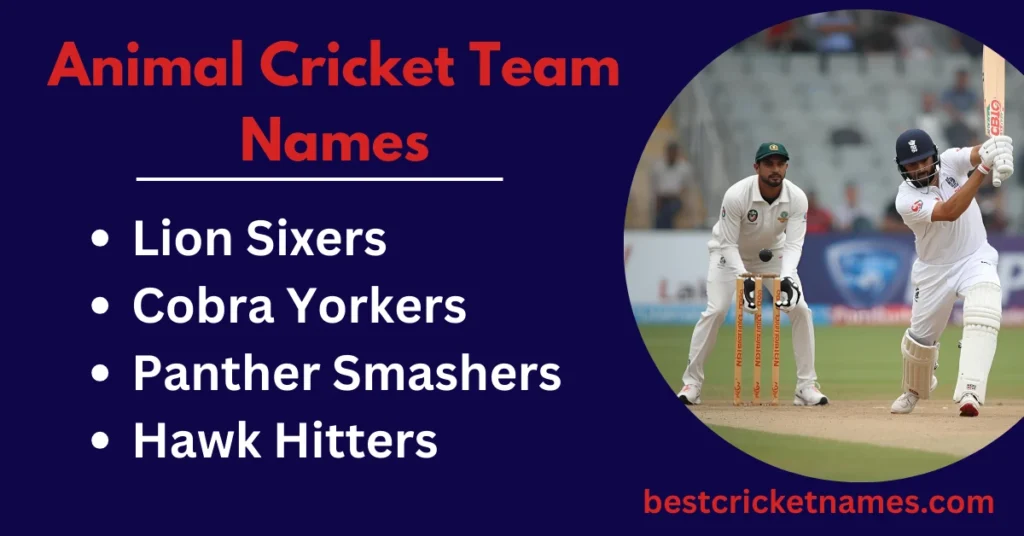 Animal-inspired cricket team names