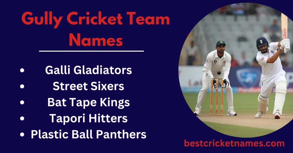gully cricket team names