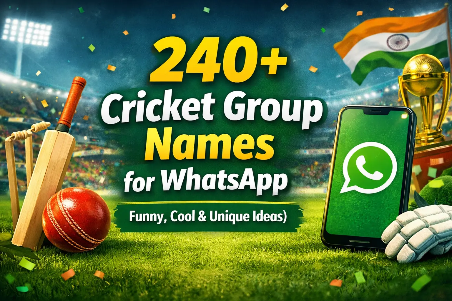 Cricket Group Names for WhatsApp (Funny, Cool & Unique Ideas)