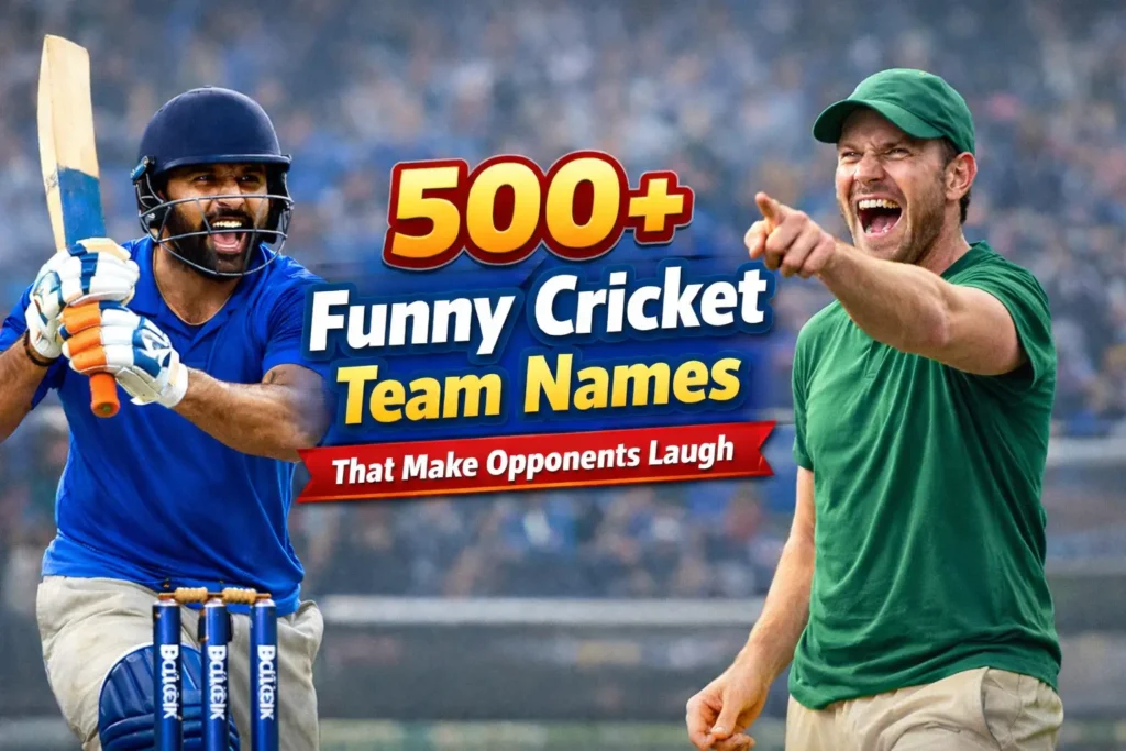 500+ laugh-worthy Funny Cricket Team Names That Will Make Your Opponents Laugh
