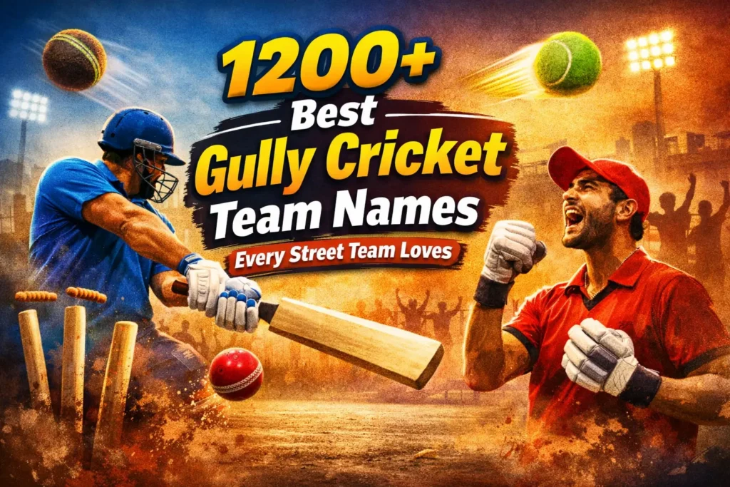 Best Gully Cricket Team Names Every Street Team Loves