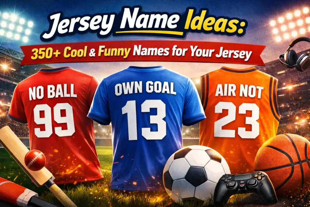 Jersey Name Ideas (350+) Cool & Funny Names for Your Jersey