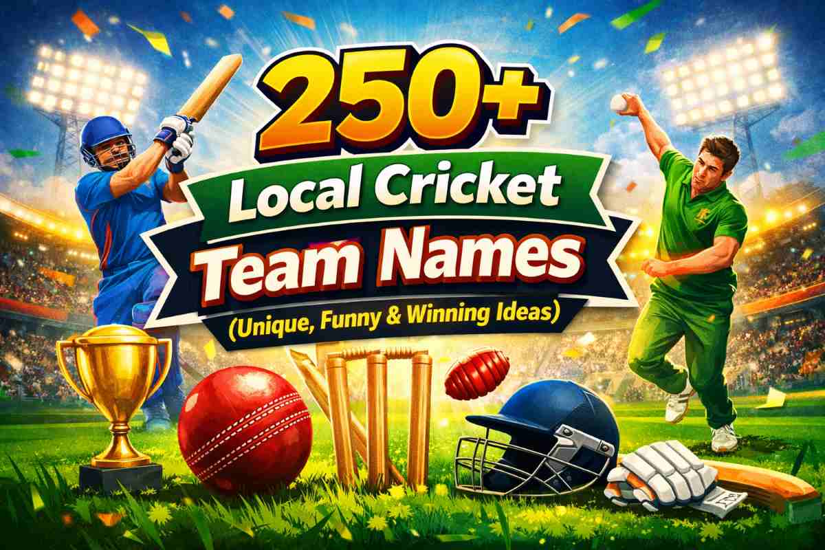 Local Cricket Team Names (Unique, Funny & Winning Ideas)