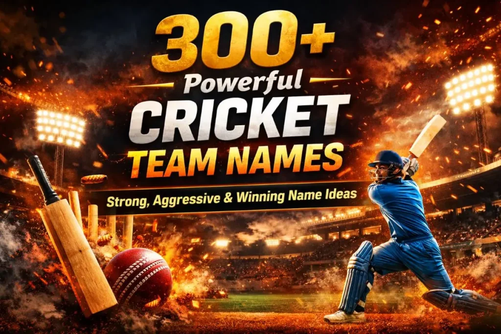 00+ Powerful Cricket Team Names – Strong, Aggressive & Winning Name Ideas