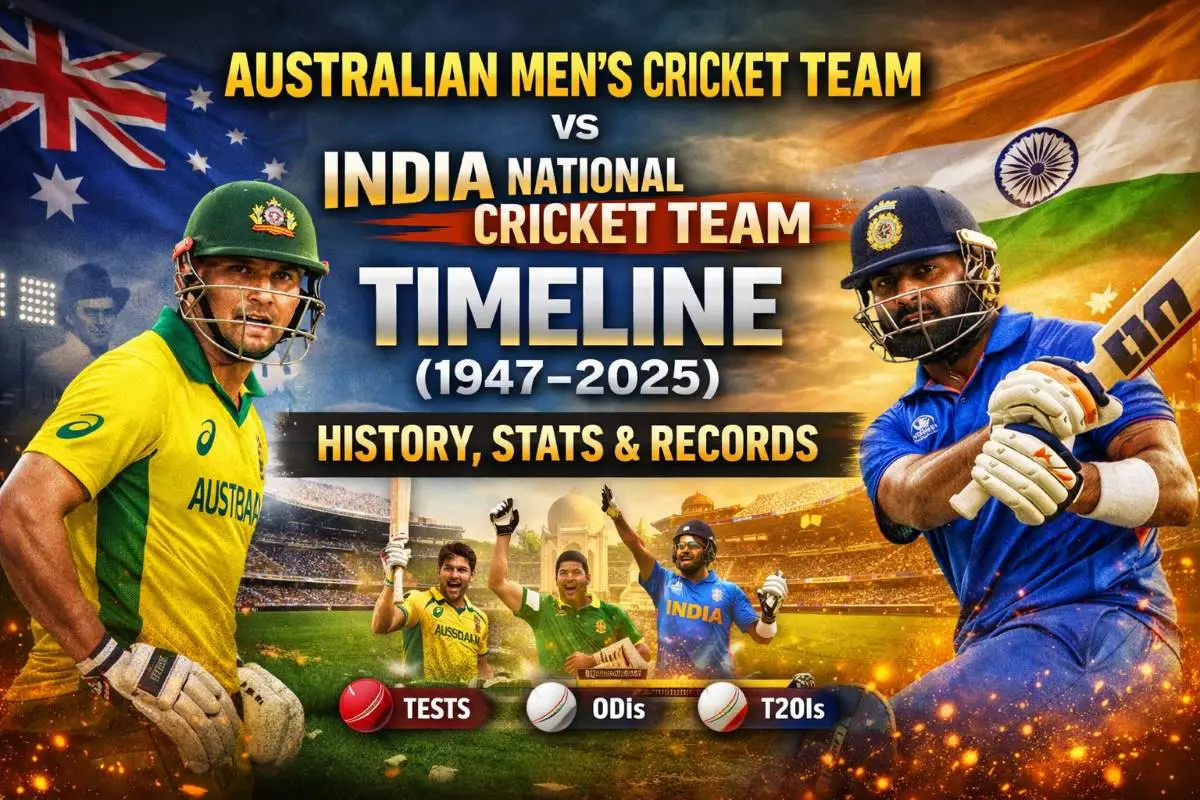 Australian Men’s Cricket Team vs India National Cricket Team Timeline