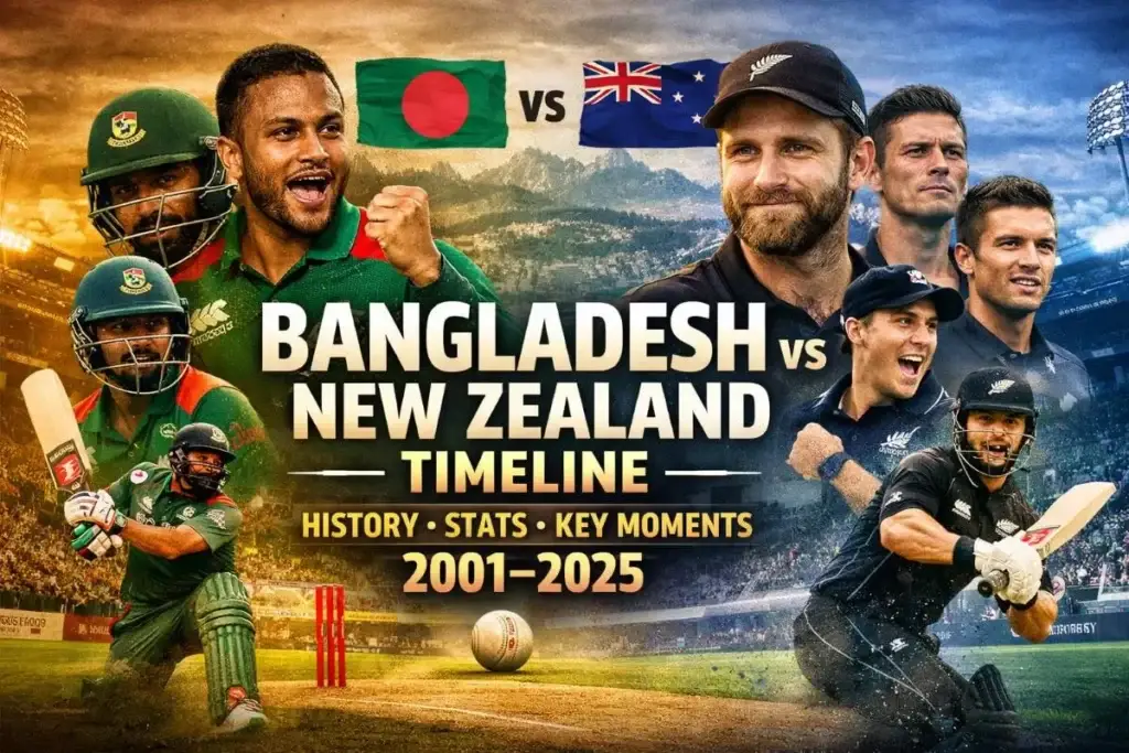 Bangladesh vs New Zealand Timeline