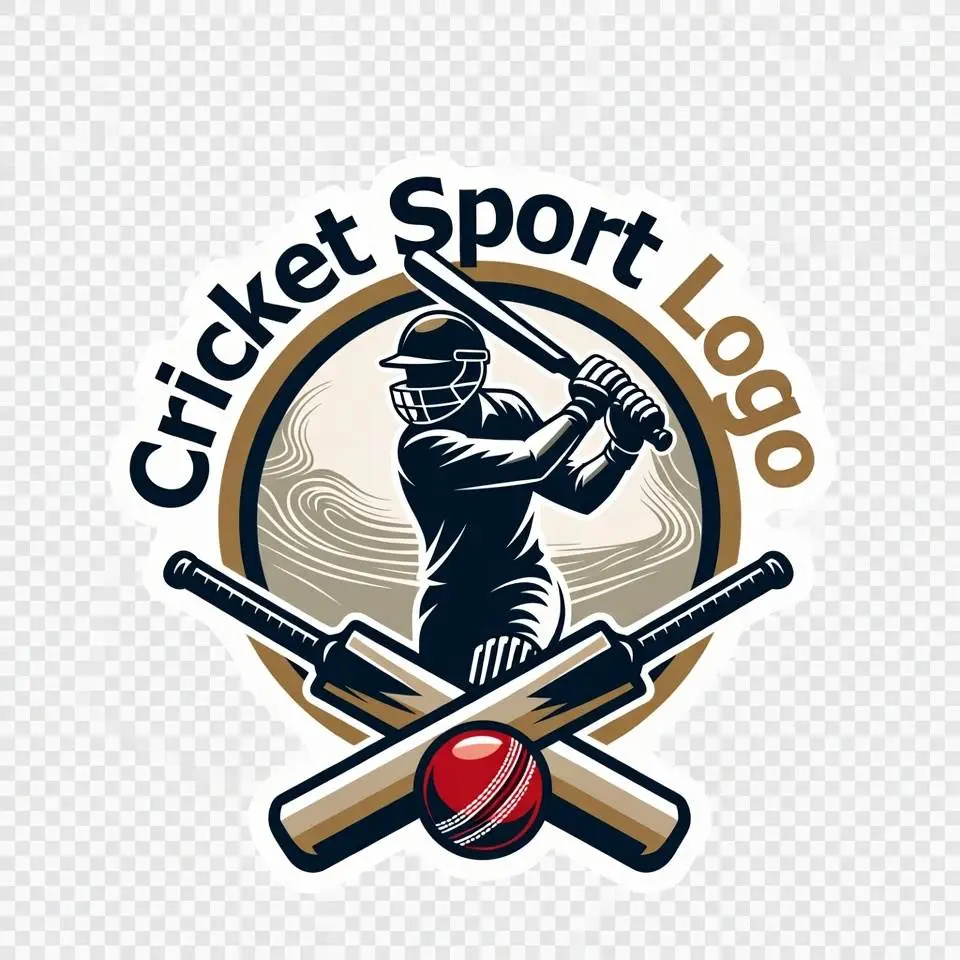 Elegant circular cricket logo