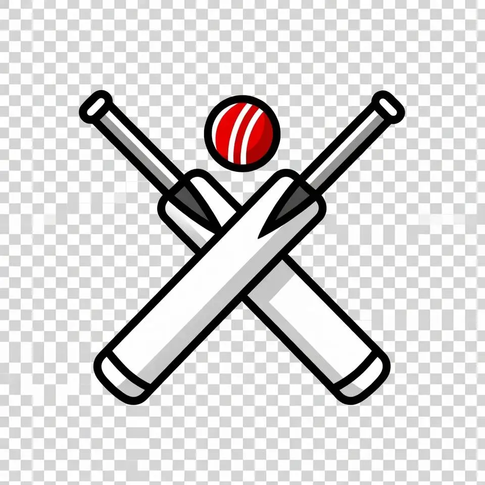 Crossed bats minimalist