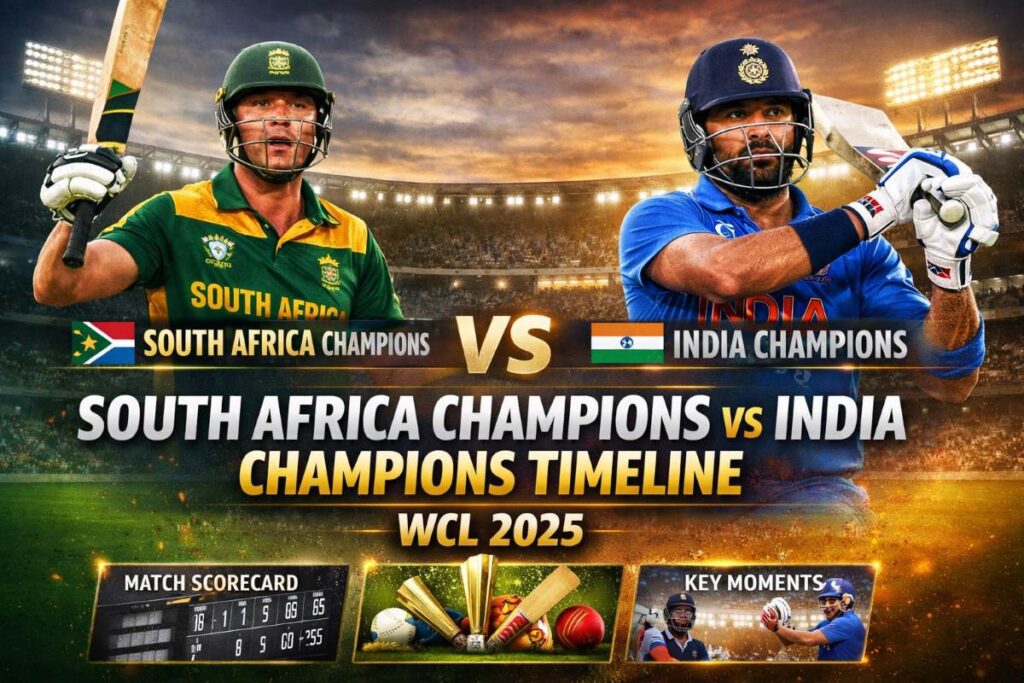 South Africa Champions vs India Champions Timeline