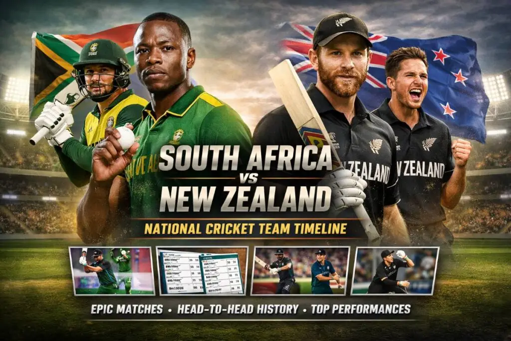 South Africa National Cricket Team vs New Zealand National Cricket Team Timeline
