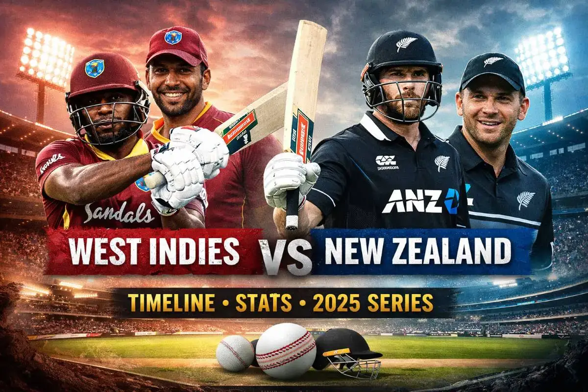 West Indies Cricket Team vs New Zealand National Cricket Team Timeline