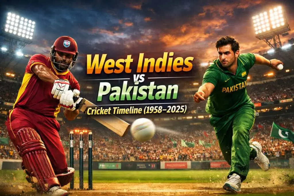 West Indies Cricket Team vs Pakistan National Cricket Team Timeline