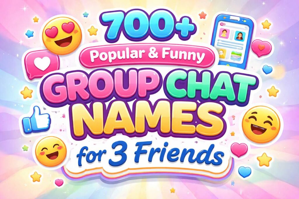 Group Chat Names for 3 Friends (700+ Funny & Trio Names Ideas)
