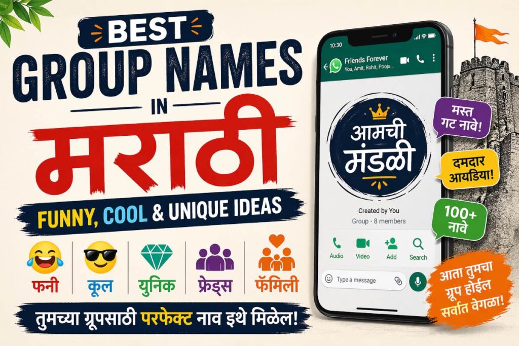 Group Names in Marathi (Funny, Cool & Unique Ideas for WhatsApp & Friends)