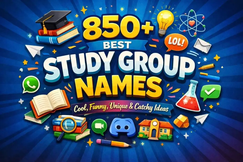 850+ Best Study Group Names: Cool, Funny, Unique & Catchy Ideas for Students