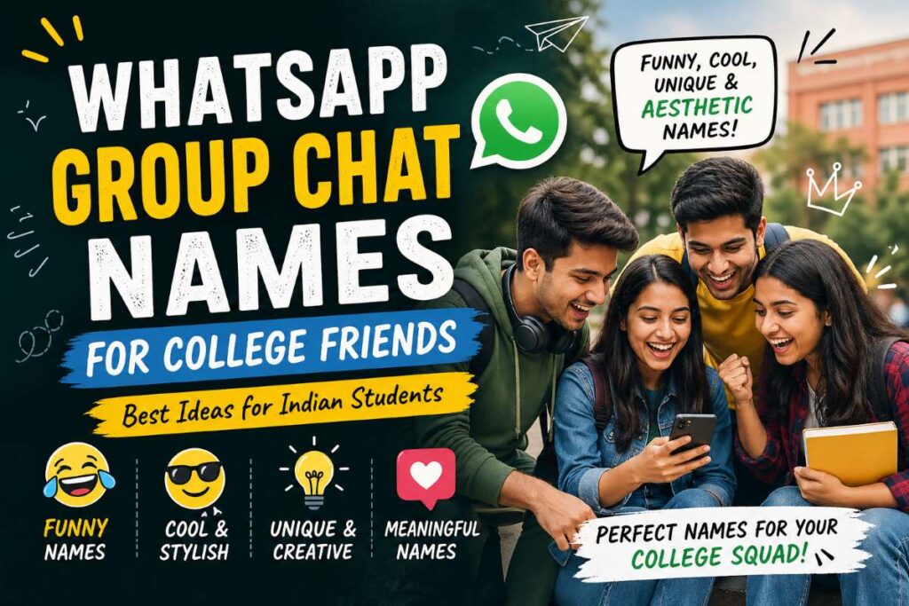 WhatsApp Group Chat Names for College Friends – Best Ideas for (2026 Guide)