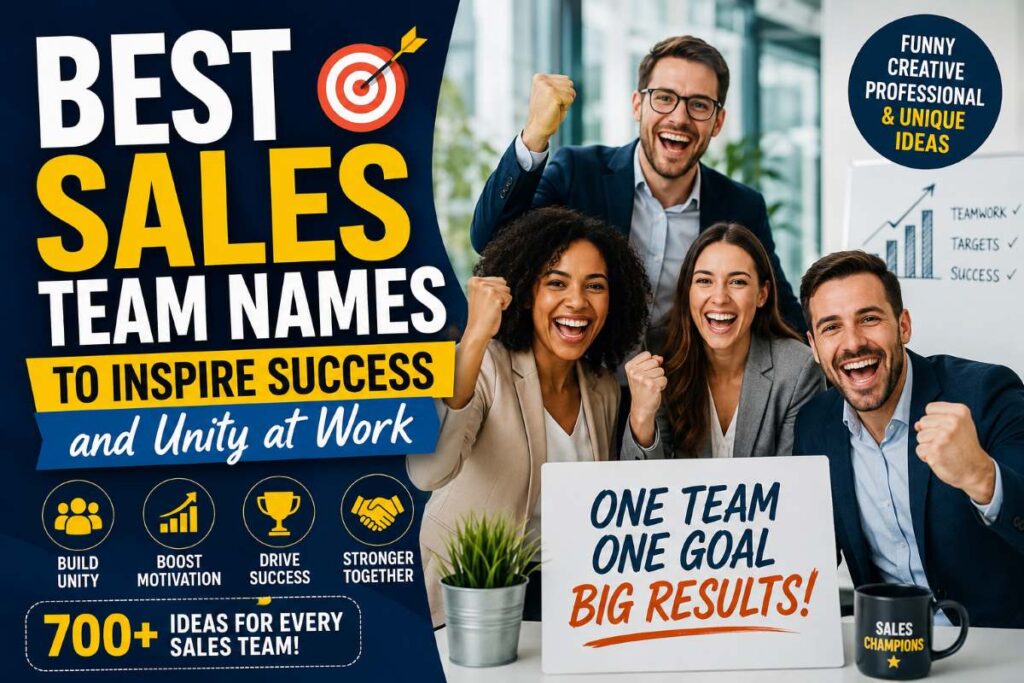 700+ Best Sales Team Names to Inspire Success and Unity at Work