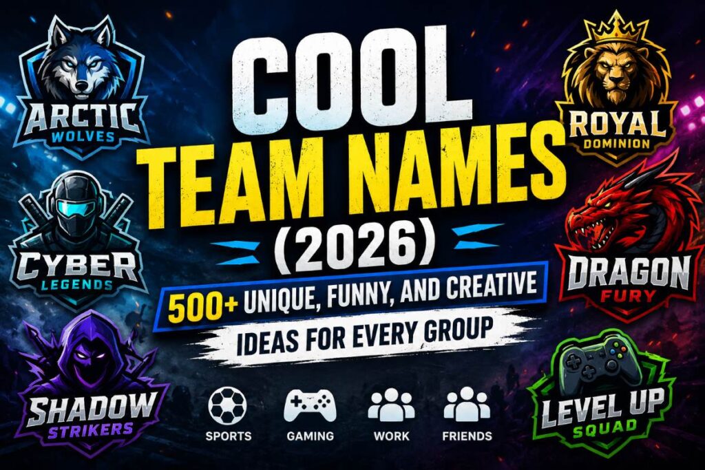 Cool Team Names (2026) – 500+ Unique, Funny & Creative Team Name Ideas for Every Group