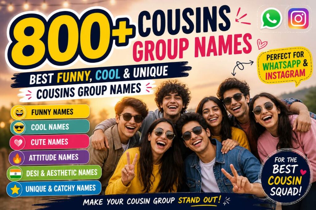 800+ Cousins Group Names (2026) | Funny, Cool & Unique WhatsApp & Instagram Ideas