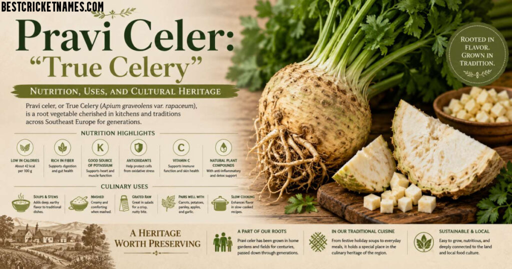 Pravi Celer: “True Celery” — Nutrition, Uses, and Cultural Heritage