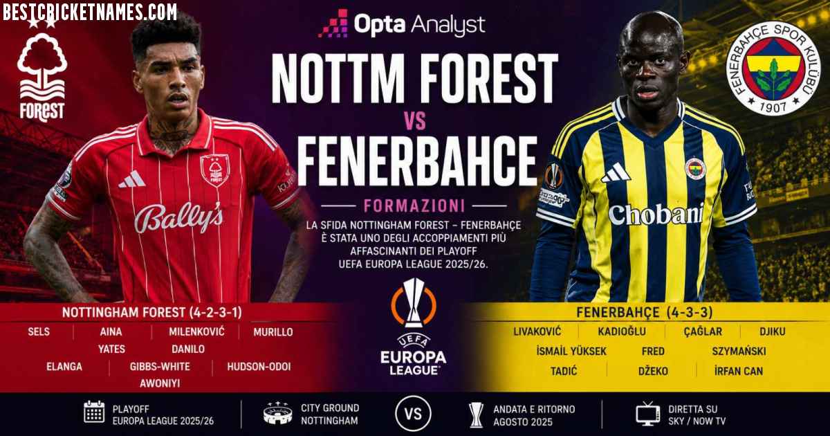 Formazioni Nottingham Forest - Fenerbahçe
