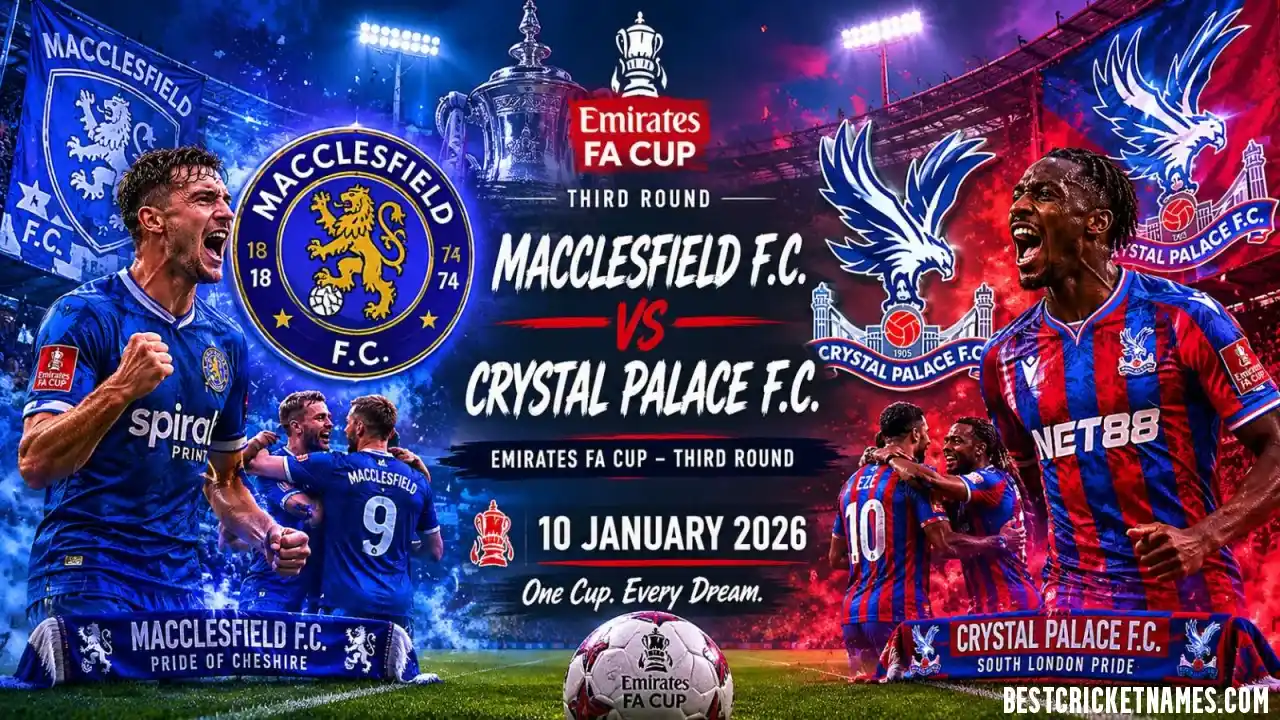 Macclesfield F.C. vs Crystal Palace F.C. Lineups