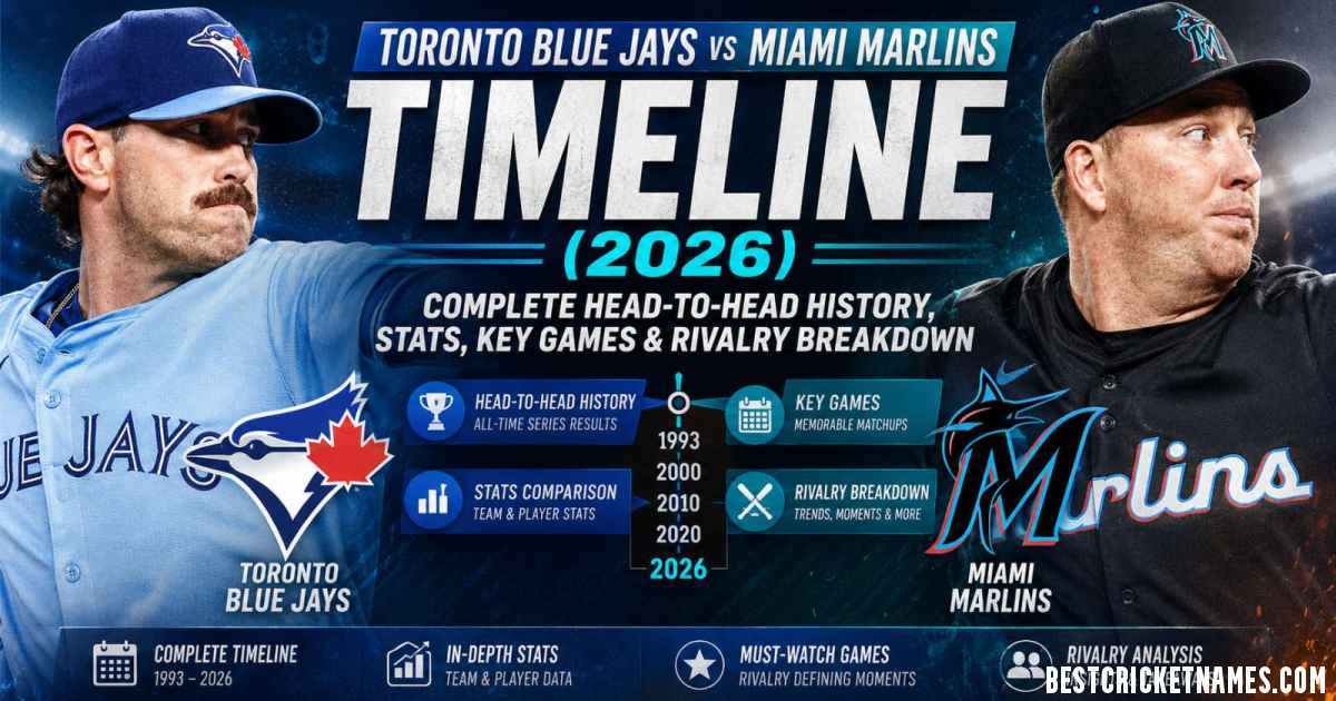 Toronto Blue Jays vs Miami Marlins Timeline